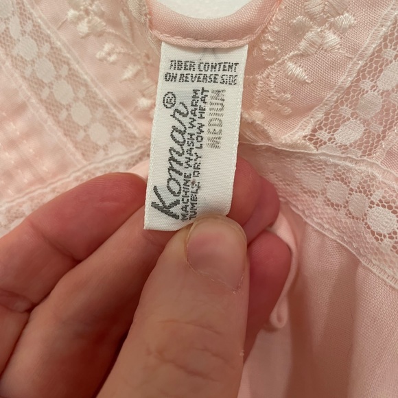 Vintage Komar Lace Trimmed Nightgown Nightie Lingerie Made in USA Small - Picture 4 of 8